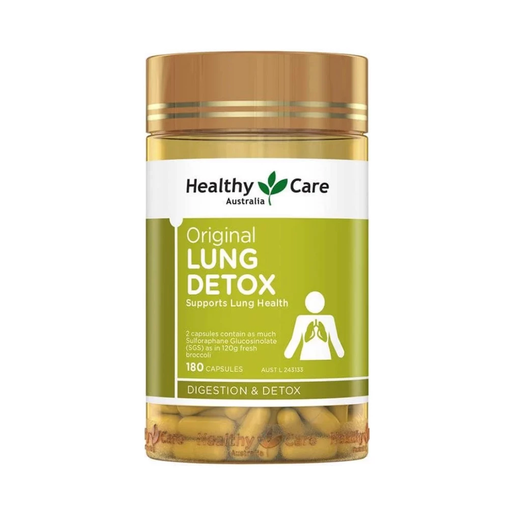 Healthy Care Original Lung Detox - Giúp bổ phổi, chống oxy hóa, hỗ trợ phổi khỏe mạnh