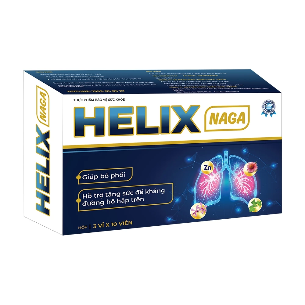 Helix Naga - Giúp bổ phổi, hỗ trợ tăng sức đề kháng đường hô hấp