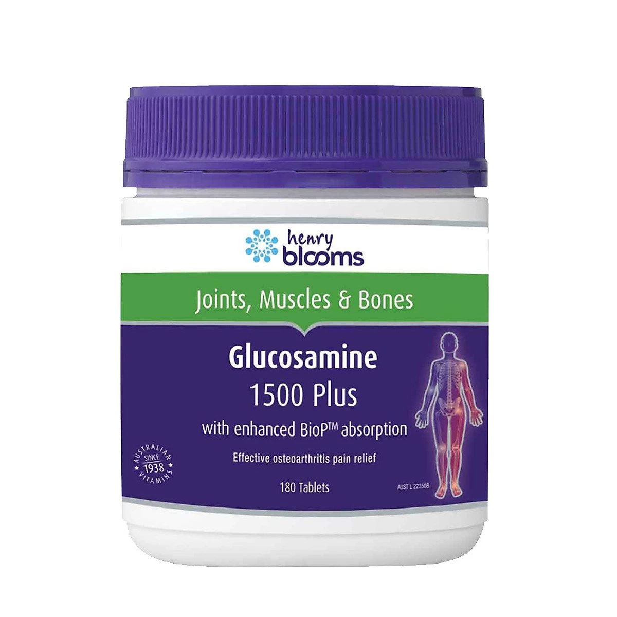 Henry Blooms Glucosamine 1500 Plus - Hỗ trợ giảm nguy cơ thoái hóa khớp