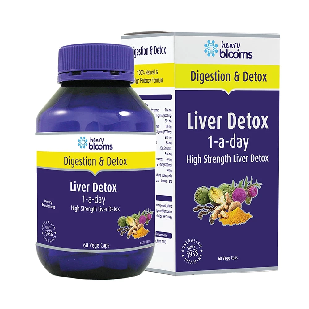 Henry Blooms Liver Detox 1-A-Day - Hỗ trợ giải độc gan, bảo vệ gan
