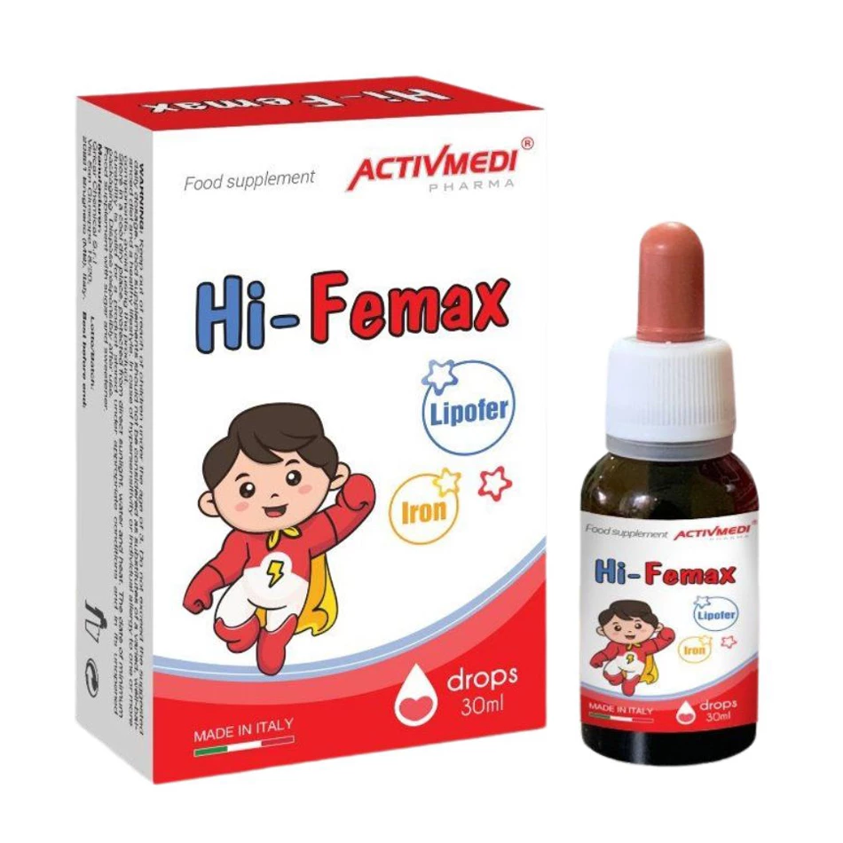 Hi Femax Lipofer - Bổ sung sắt hữu cơ dạng nhỏ giọt cho bé