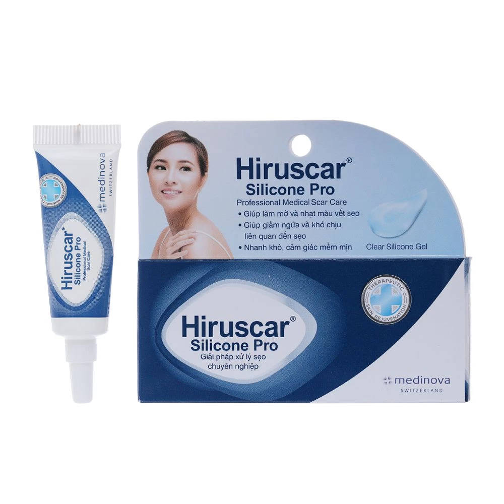 Hiruscar Silicone Pro - Kem trị sẹo mổ, to, lồi, phì đại