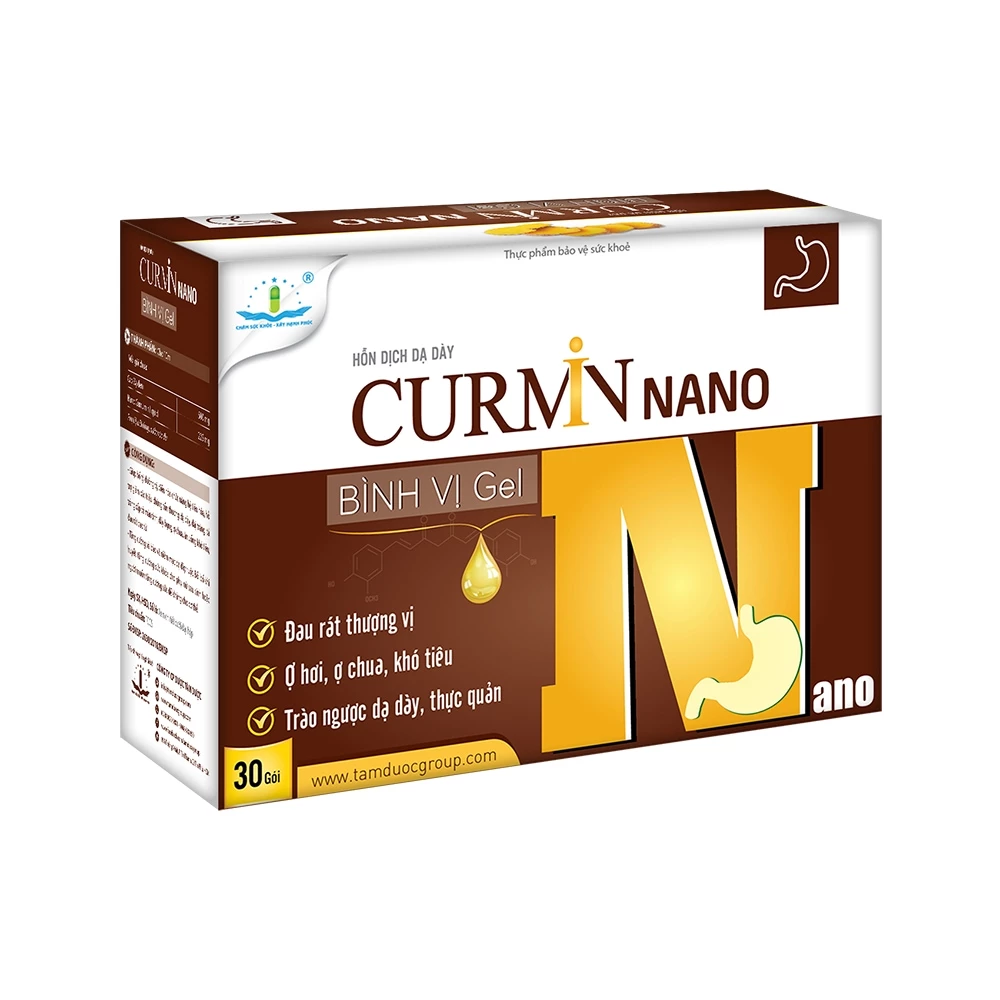 Hỗn dịch dạ dày Curmin nano bình vị gel - Hỗ trợ giảm ợ hơi, ợ nóng, đau rát thượng vị