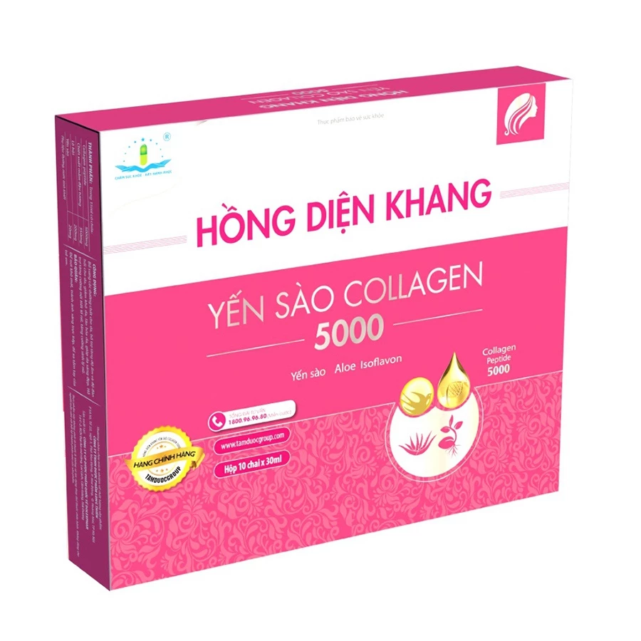 Hồng Diện Khang Yến Sào Collagen 5000 - Bổ sung dưỡng chất cho da sáng đẹp