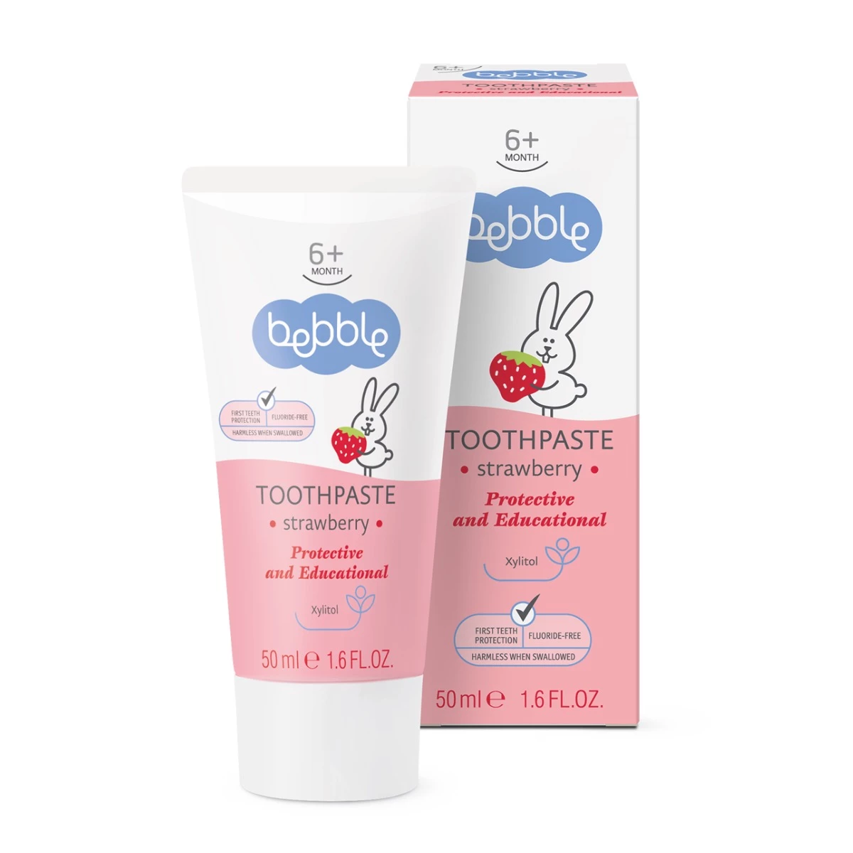 Kem đánh răng Bebble Toothpaste hương dâu/ hương chuối cho bé từ 6 tháng tuổi