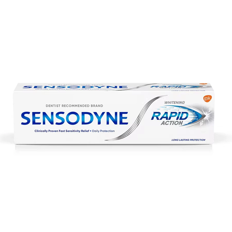 Kem đánh răng Sensodyne Rapid Action Whitening - Giúp làm trắng răng, giảm ê buốt