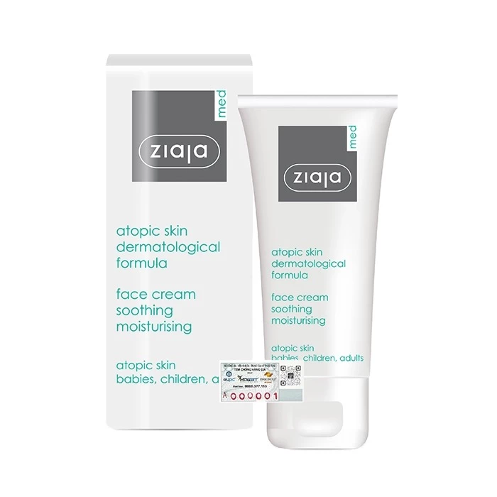 Kem dưỡng Ziaja Med 5% Ure Atopic Skin Dermatological Formula Face Cream Soothing Moisturising