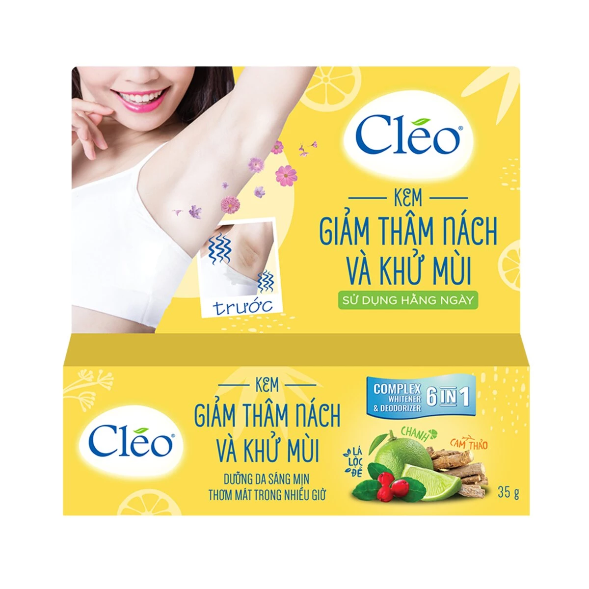 Kem giảm thâm nách và khử mùi Cleo sử dụng hàng ngày