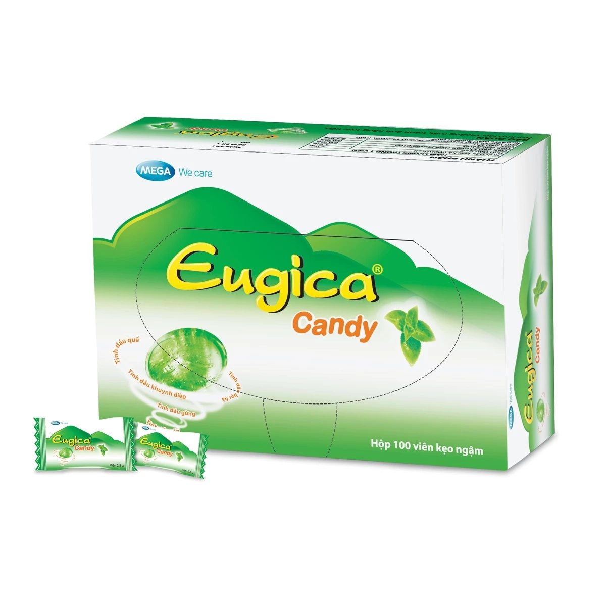 Kẹo ngậm Eugica Candy - Làm ấm, thông cổ, làm dịu cơn ho