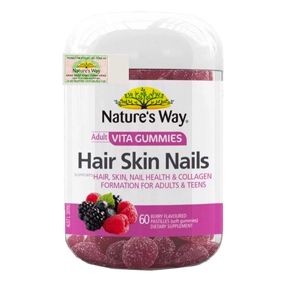 Nature's Way Adult Vitamin Gummies Hair Skin Nails - Kẹo dẻo đẹp da tóc móng