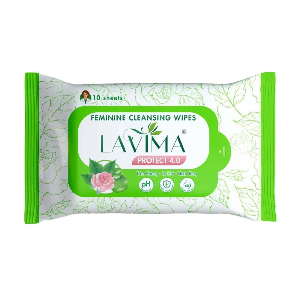 Khăn ướt vệ sinh phụ nữ Lavima Protect 4.0