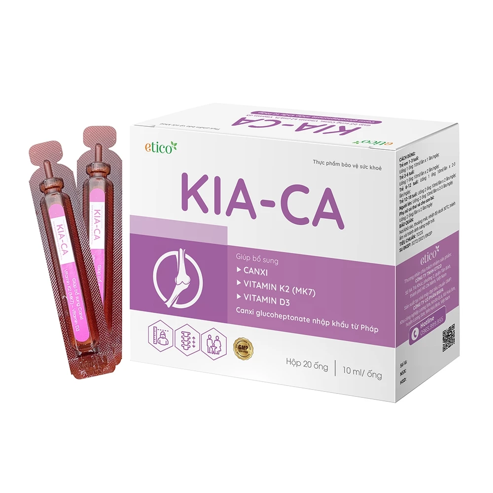 Kia Ca Etico - Bổ sung canxi hữu cơ, vitamin D3 K2 cho cơ thể