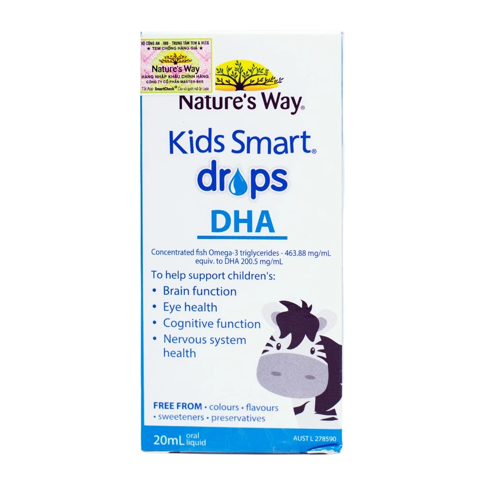 Kids Smart Drops DHA Nature's Way - Tăng chỉ số IQ, giúp trẻ thông minh vượt trội