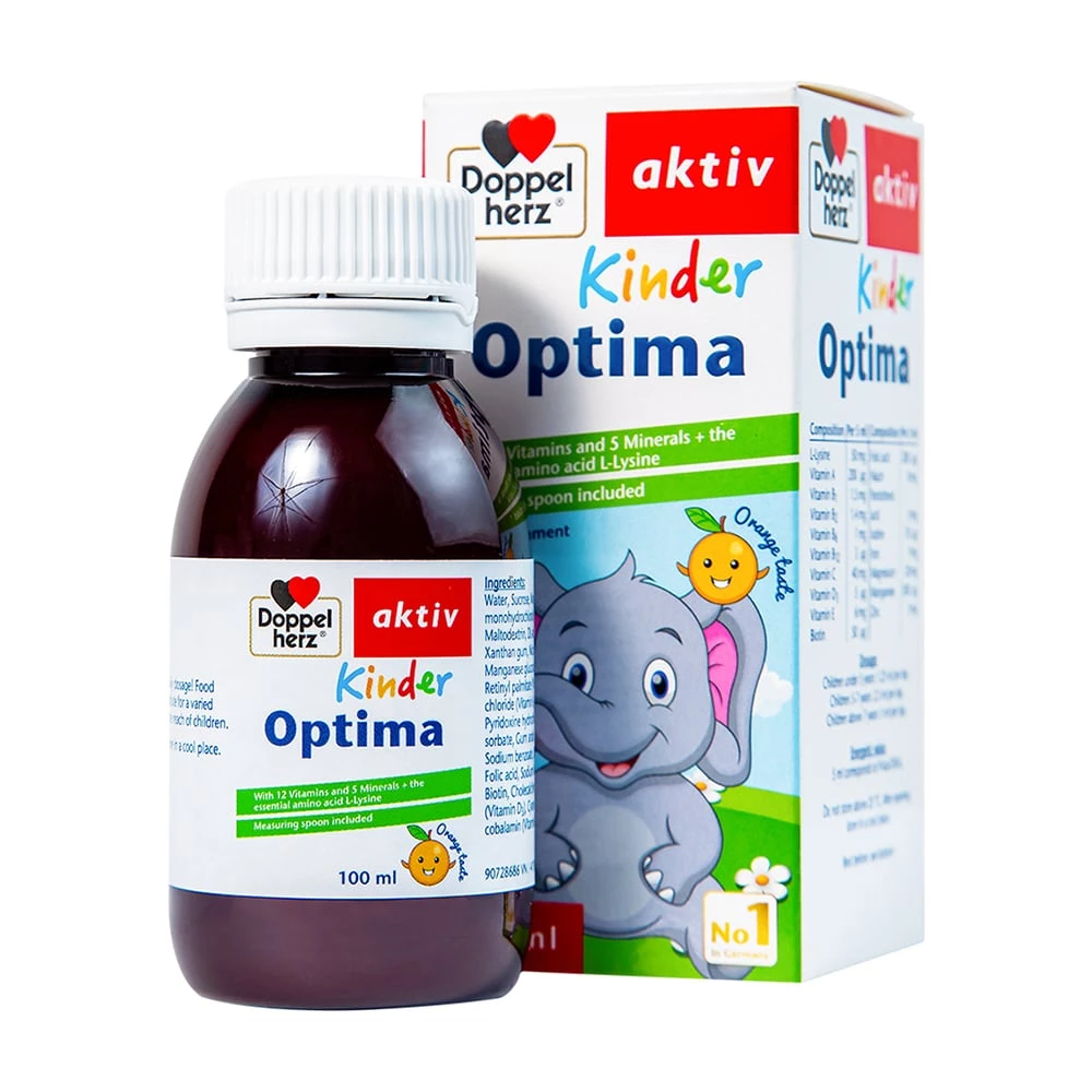Kinder Optima Doppelherz - Hỗ trợ ăn ngon, tăng đề kháng & hệ miễn dịch cho bé