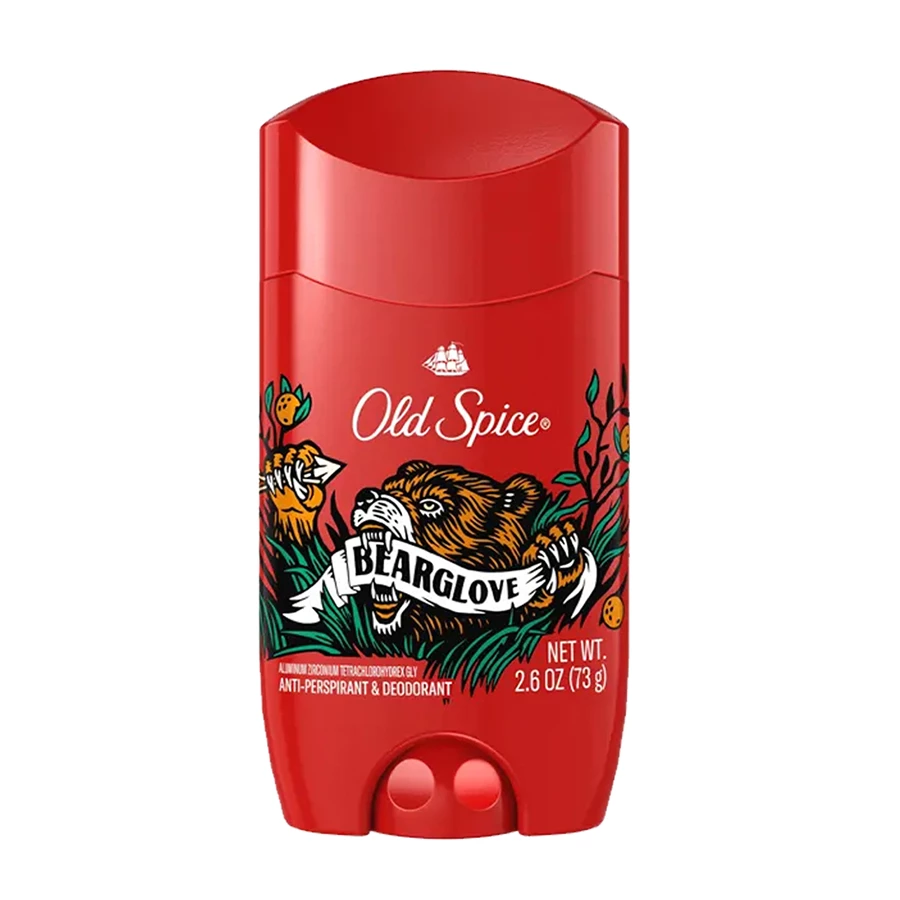 Lăn khử mùi Old Spice Bearglove 73g - Hương mạnh mẽ, bản lĩnh (Sáp trắng)