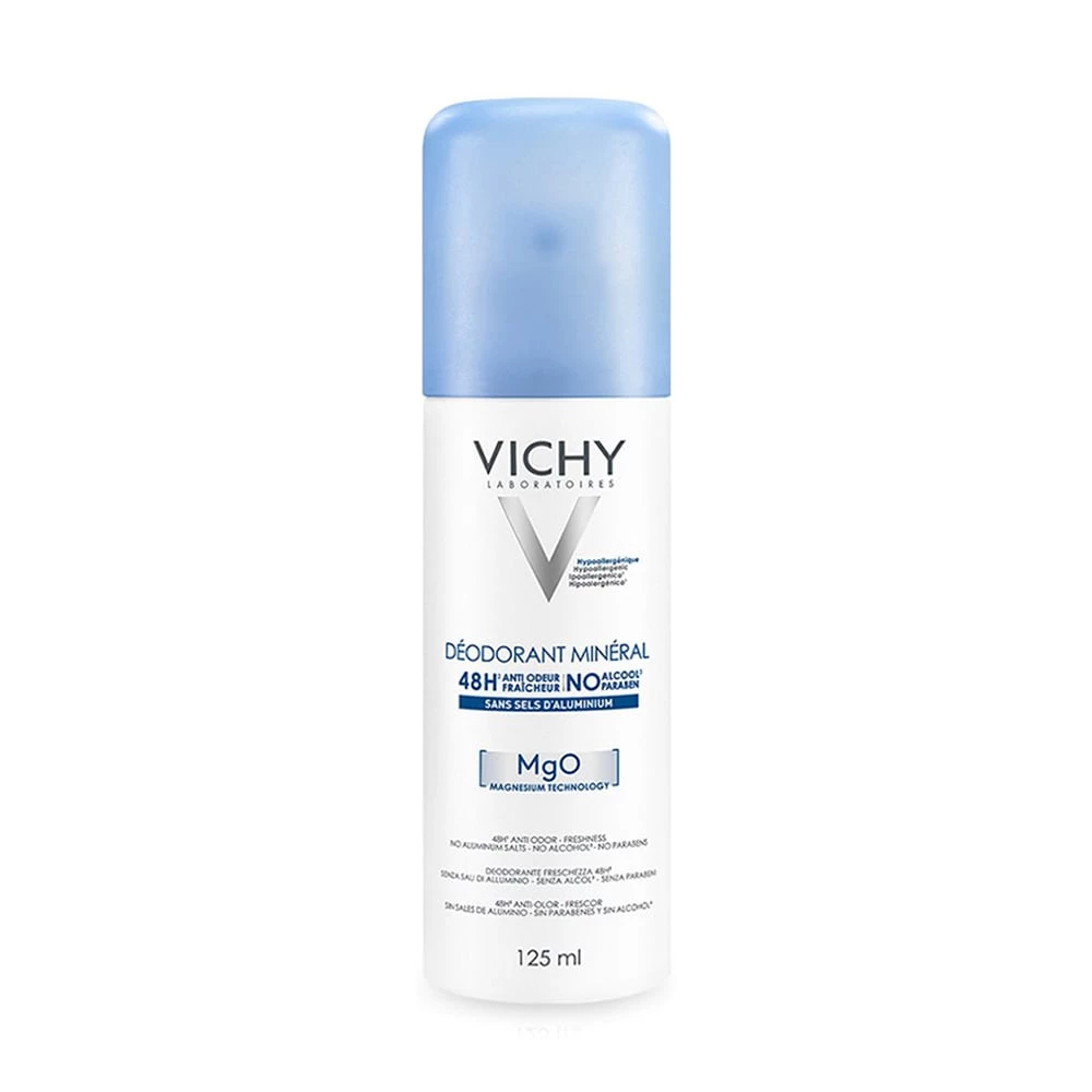 Xịt khử mùi Vichy Deodorant Mineral giúp khô thoáng vùng da dưới cánh tay suốt 48h