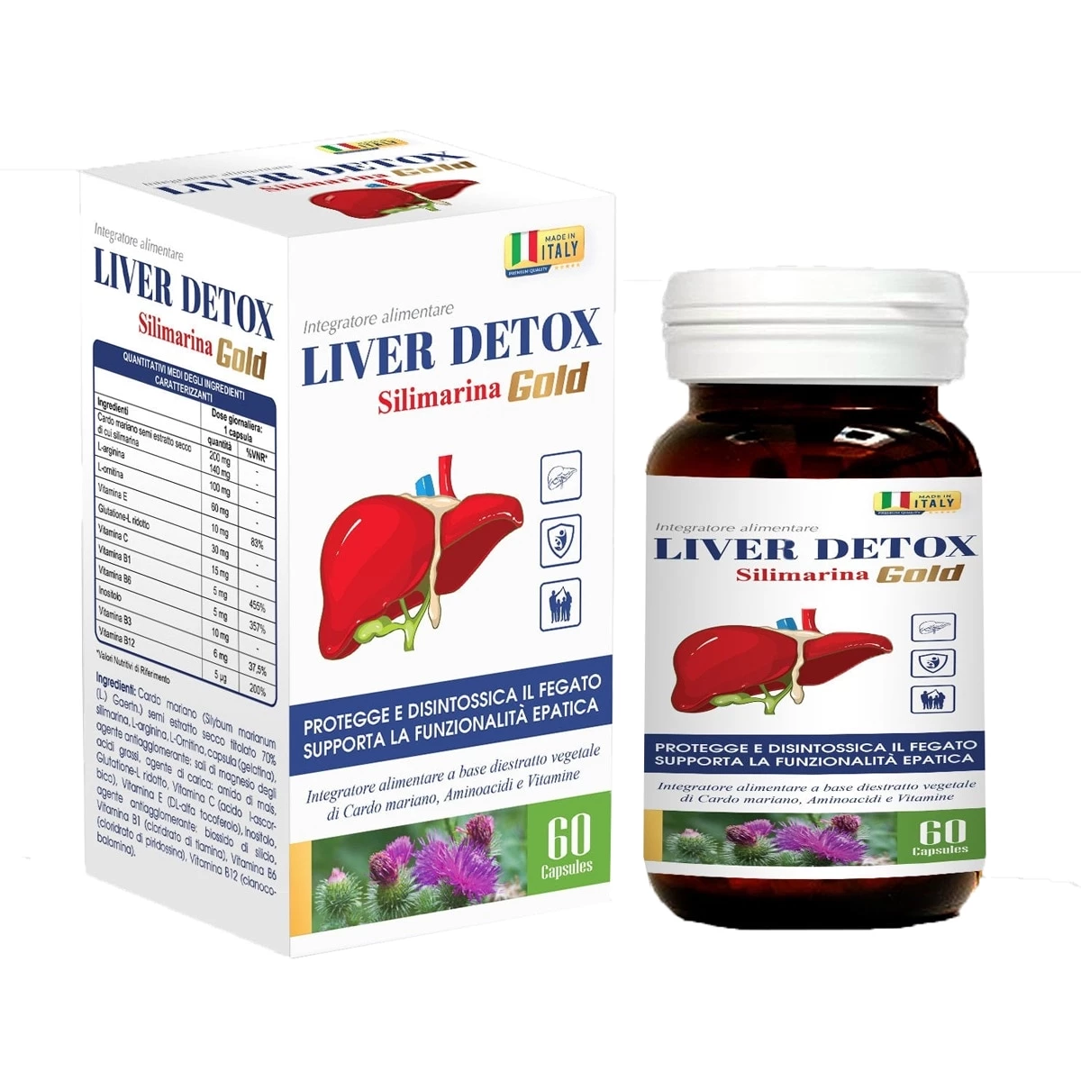 Liver Detox Silimarina Gold Erbex - Hỗ trợ giải độc gan, bảo vệ gan