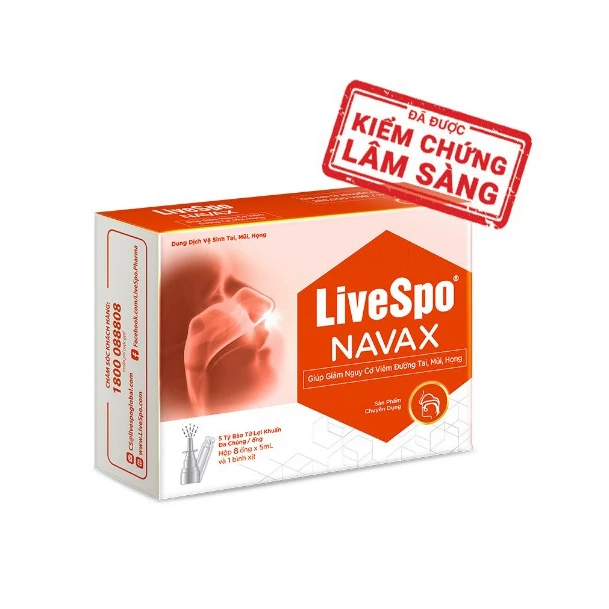 LiveSpo Navax - Dung dịch vệ sinh tai mũi họng chứa bào tử lợi khuẩn