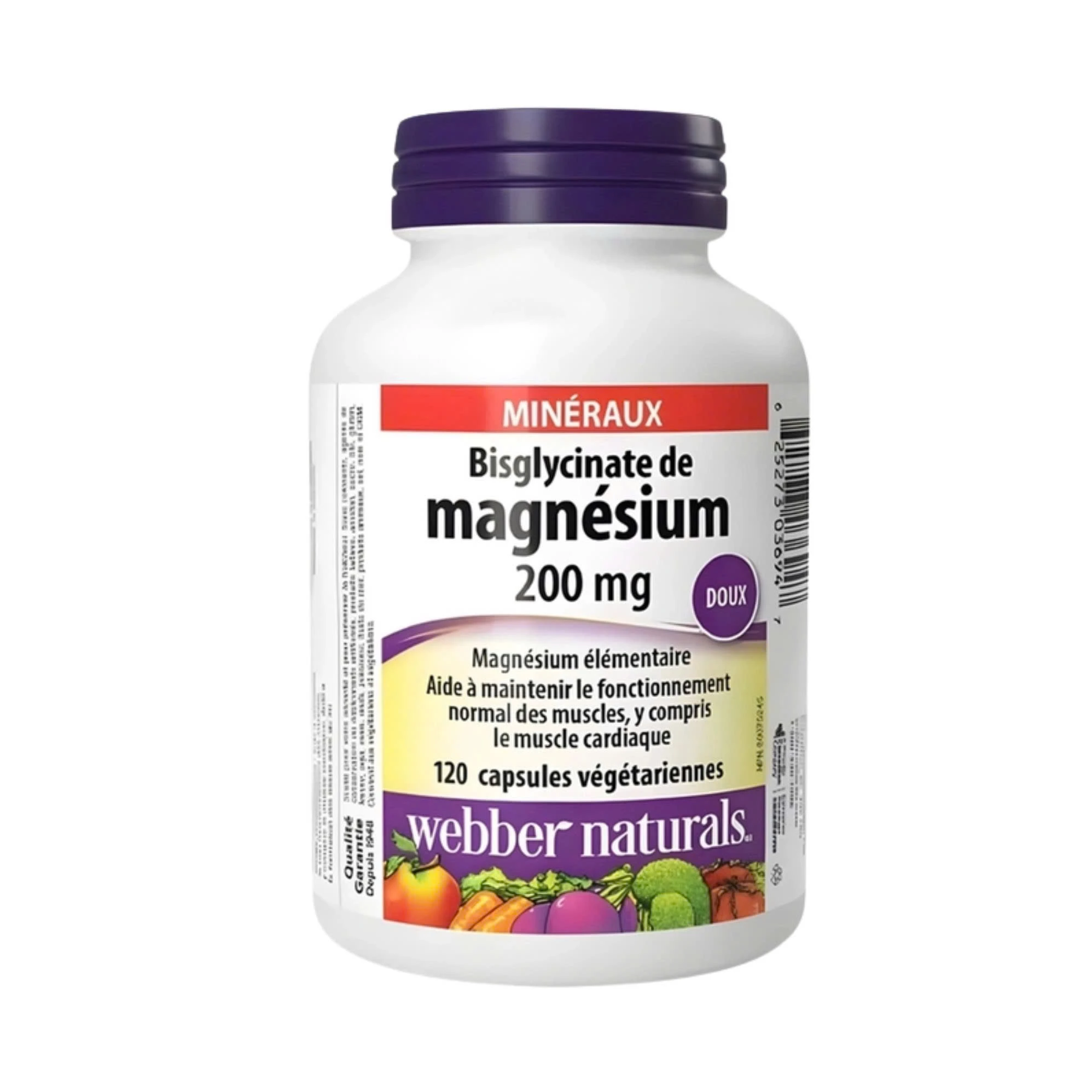 Webber Naturals Magnesium Bisglycinate 200 mg - Bổ sung magie hữu cơ cho cơ thể