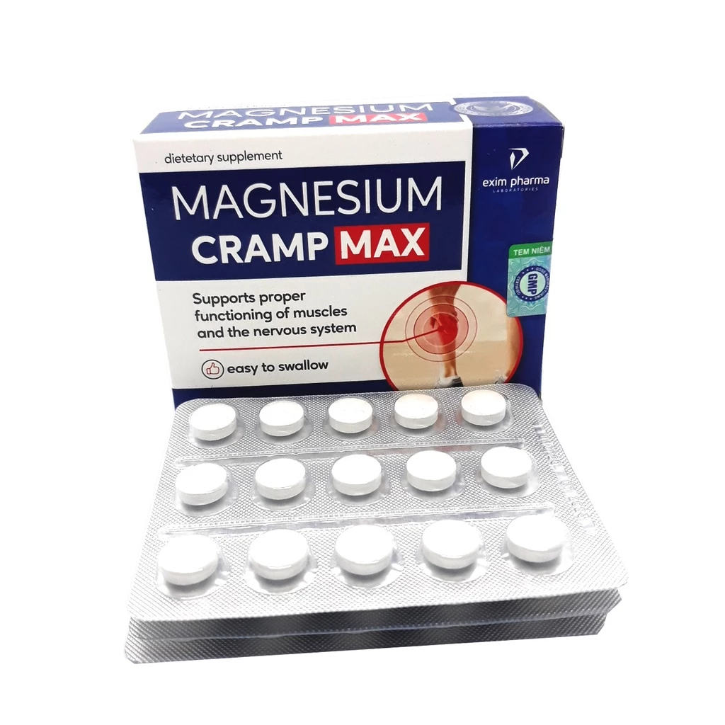 Magnesium Cramp Max - Bổ sung magie, kali, vitamin B6 & vitamin E