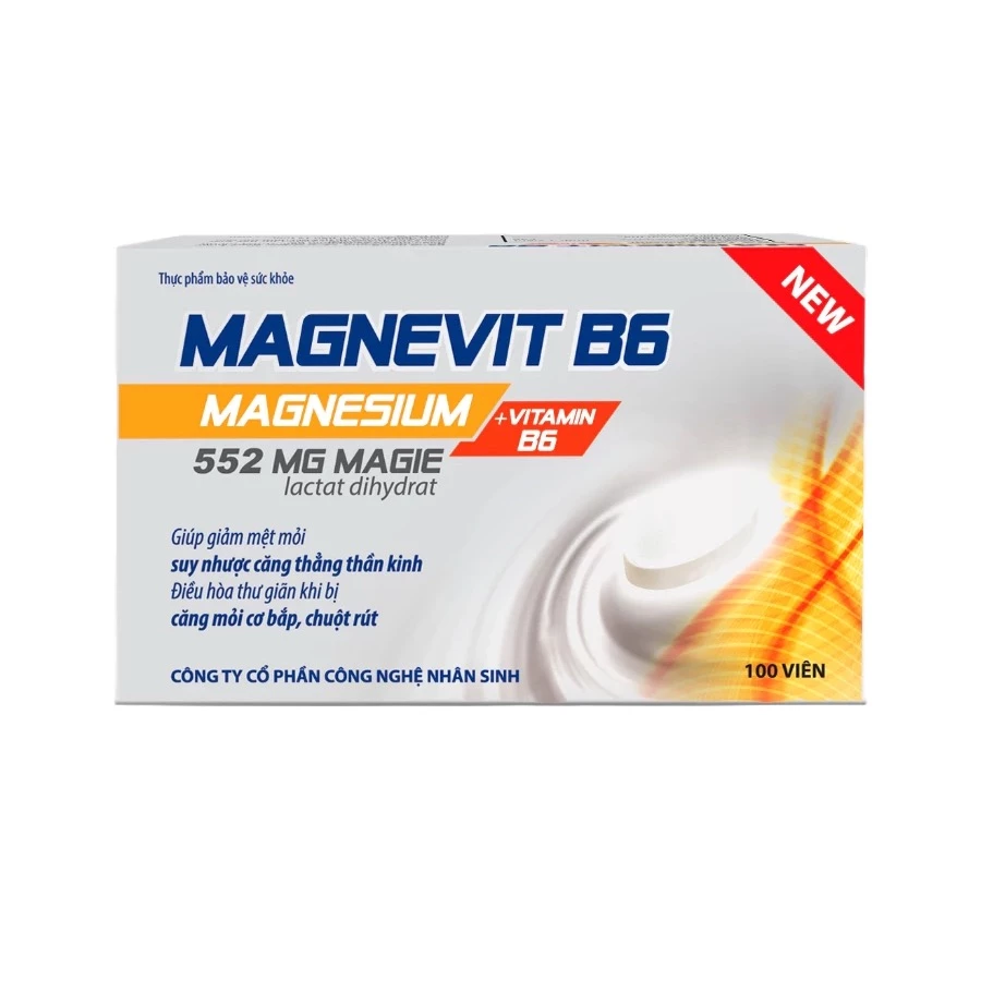 Magnevit B6 - Bổ sung Magie, vitamin B6, hỗ trợ giảm chuột rút