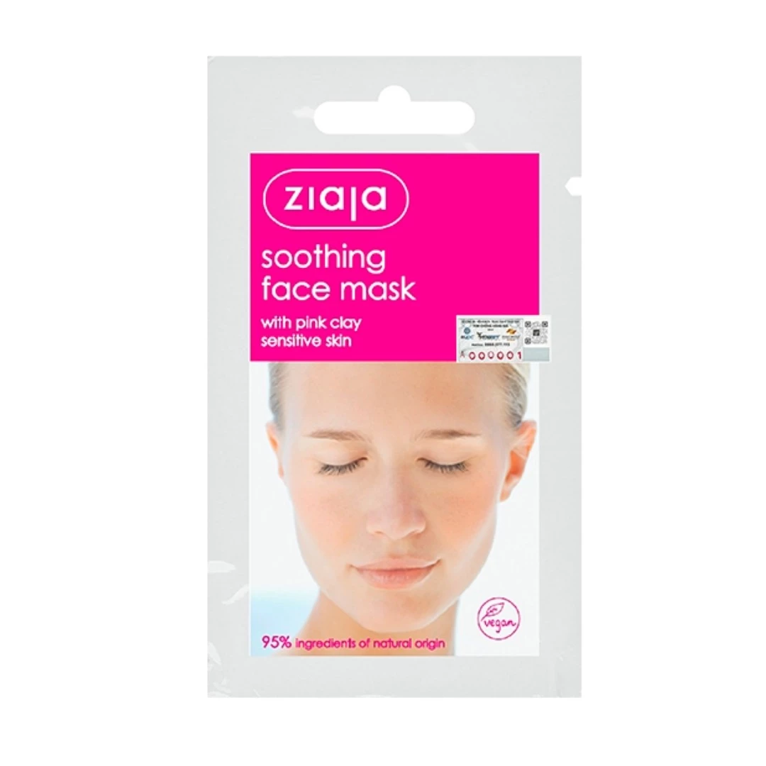 Mặt nạ bùn hồng dịu nhẹ Ziaja Soothing Face Mask with Pink Clay Sensitive Skin