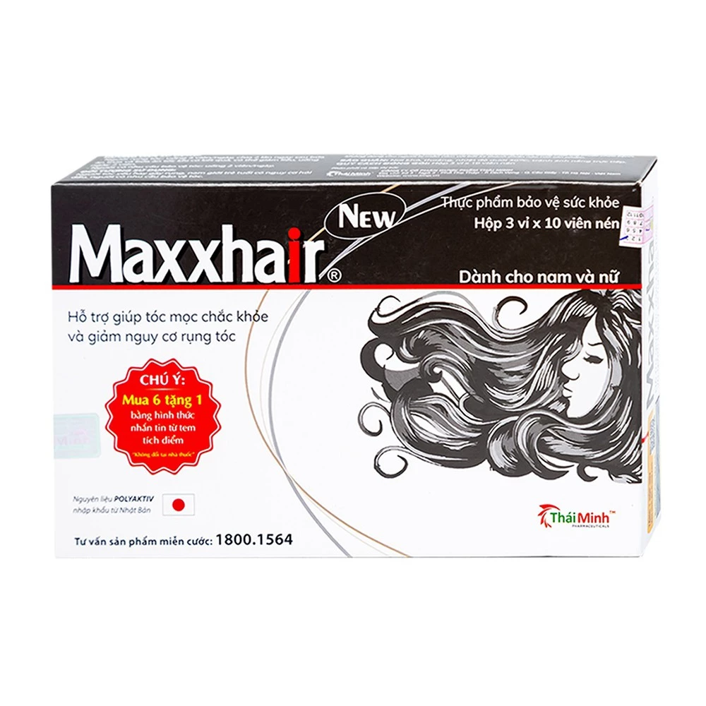Maxxhair - Giúp tóc mọc nhanh, chắc khỏe, ngăn ngừa rụng tóc
