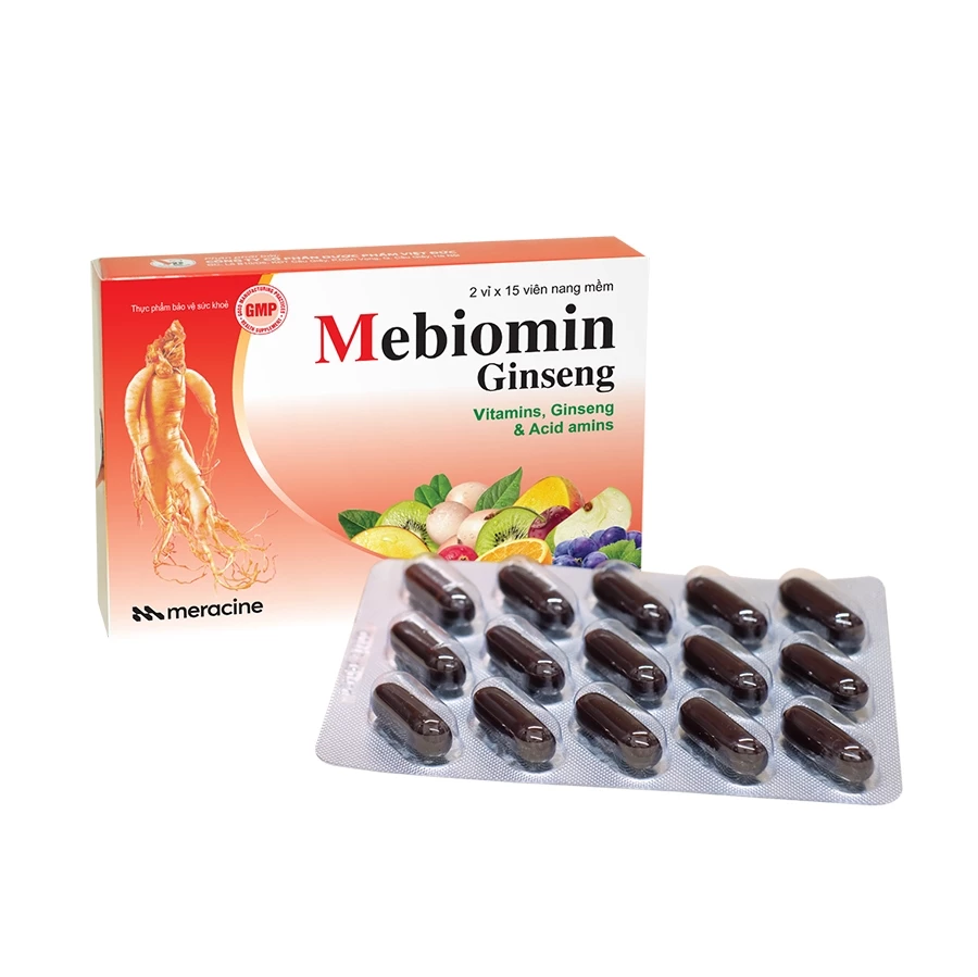 Mebiomin Ginseng Meracine - Bổ sung vitamin, acid amin và chiết xuất nhân sâm