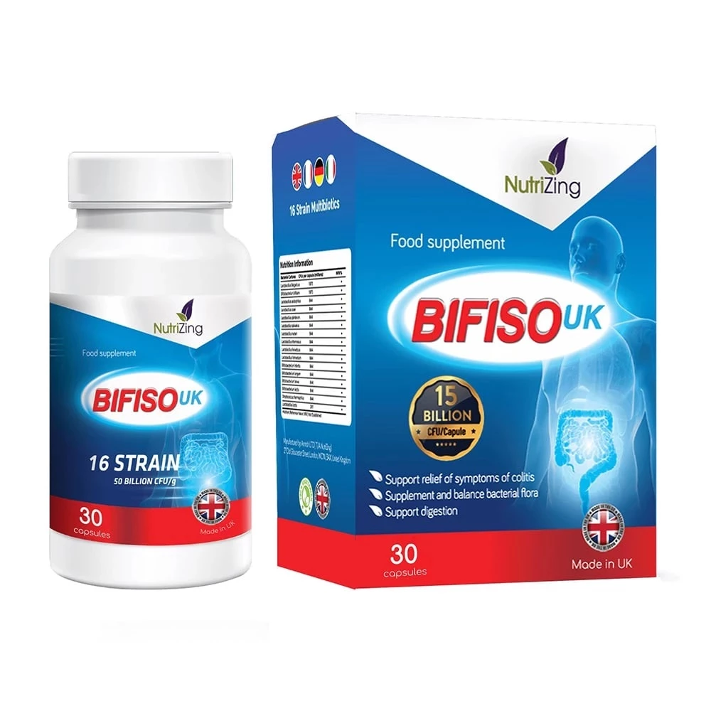 Bifiso UK - Hỗ trợ giảm các triệu chứng viêm đại tràng