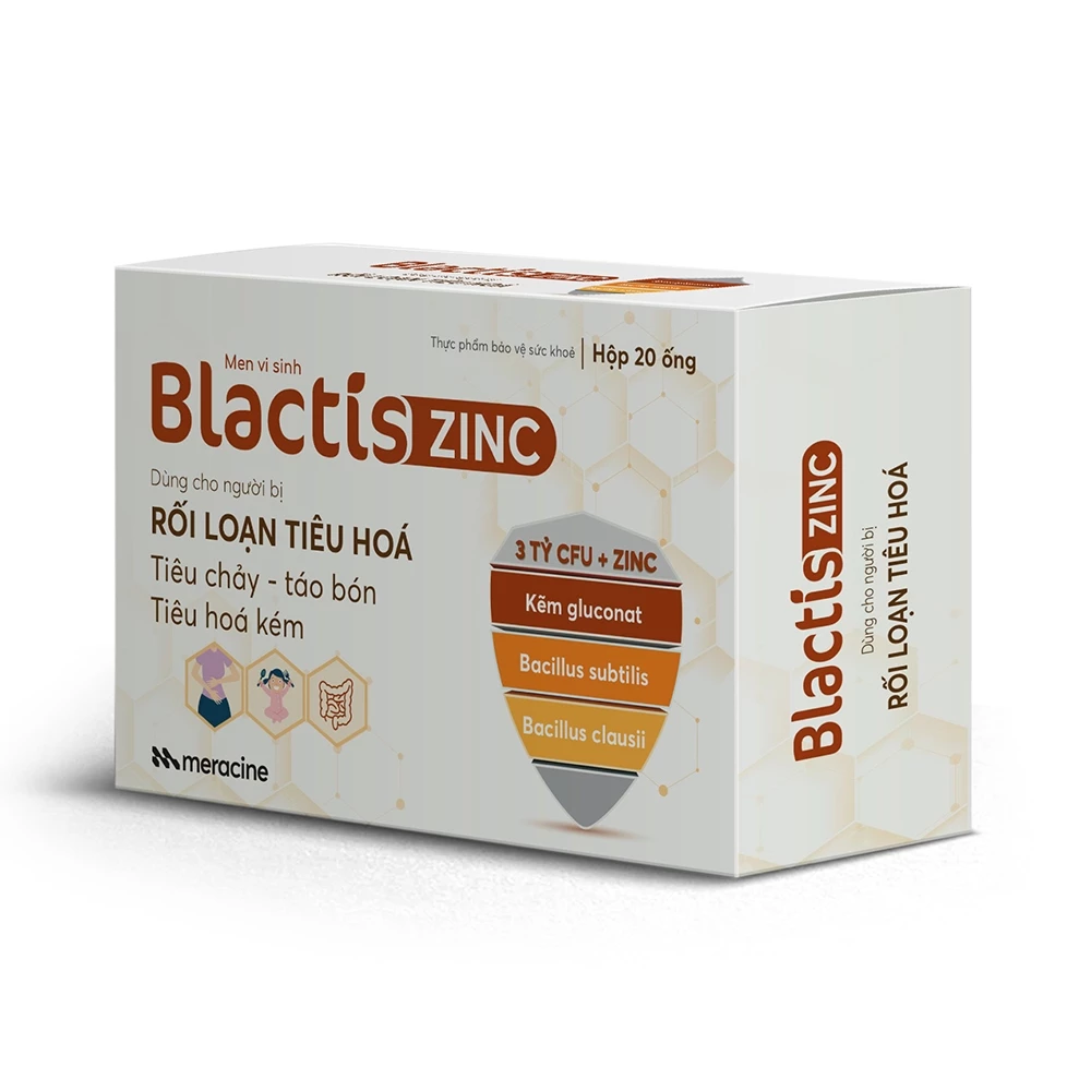 Blactis Zinc Meracine - Men vi sinh chứa 4 tỷ bào tử lợi khuẩn & kẽm