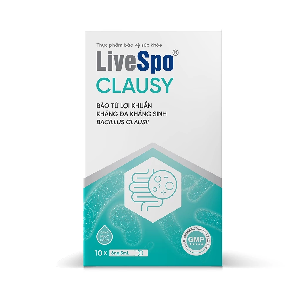 LiveSpo Clausy - Hỗ trợ giảm rối loạn tiêu hóa do loạn khuẩn đường ruột