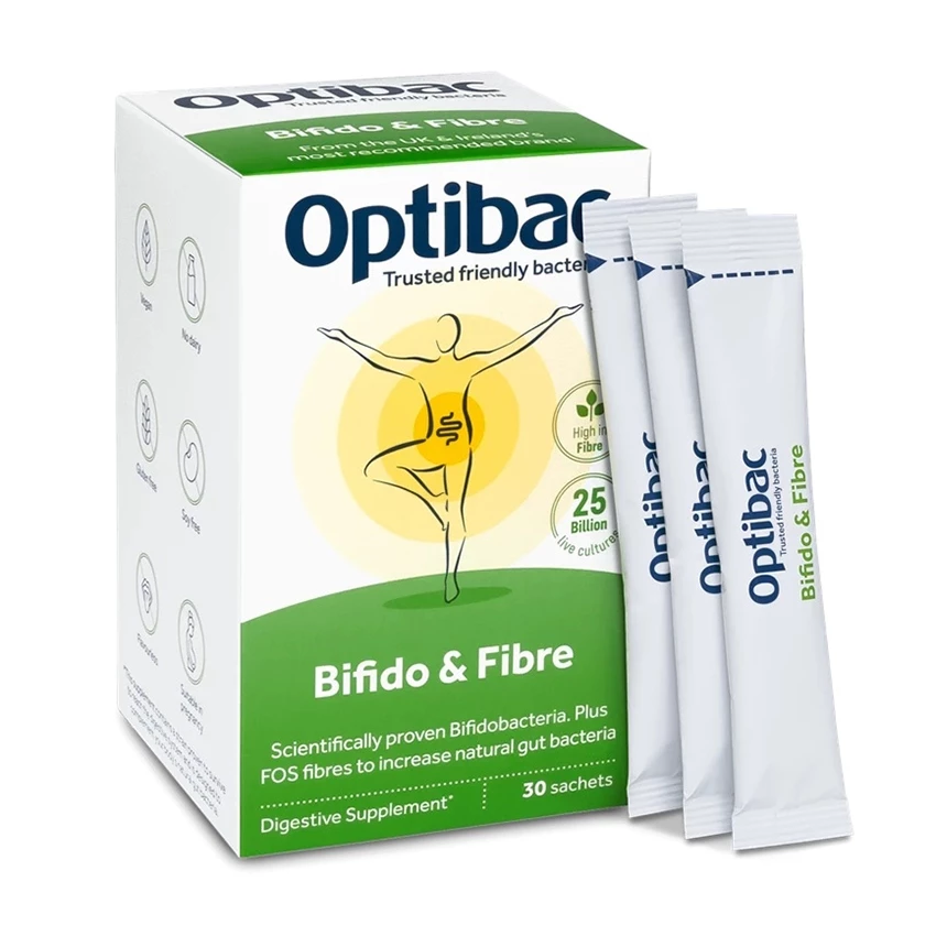 Men vi sinh Optibac Bifido & Fibre - Bổ sung lợi khuẩn, chất xơ hòa tan