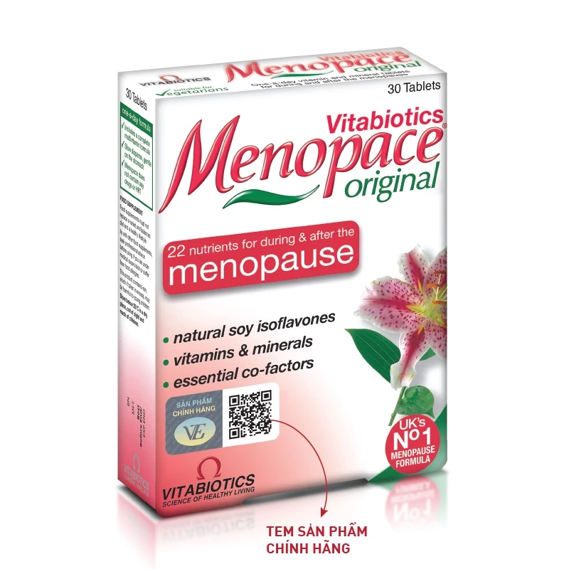 Menopace Original Vitabiotics - Hỗ trợ cân bằng nội tiết tố nữ
