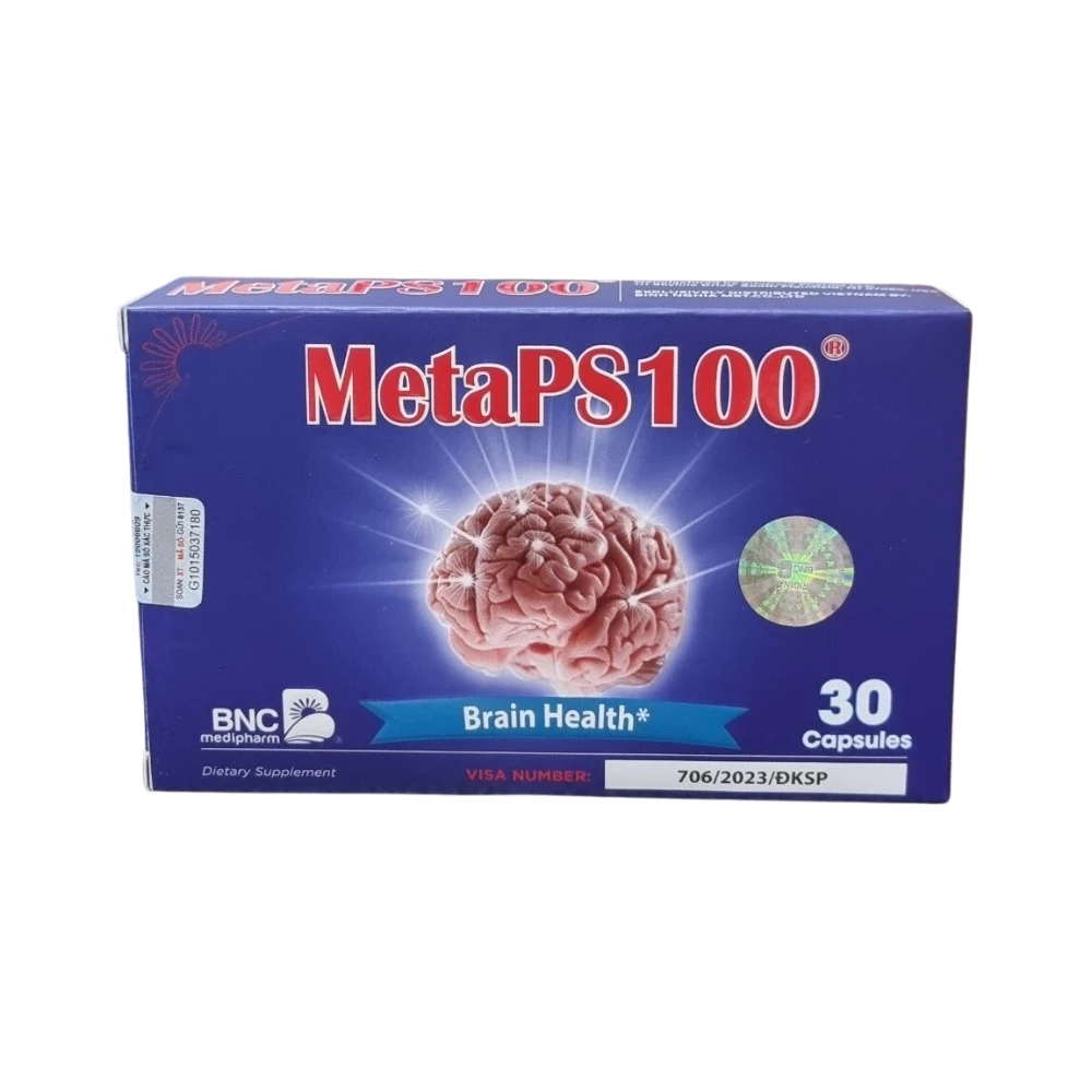 MetaPS100 - Giúp não bộ khoẻ mạnh, tăng cường trí nhớ