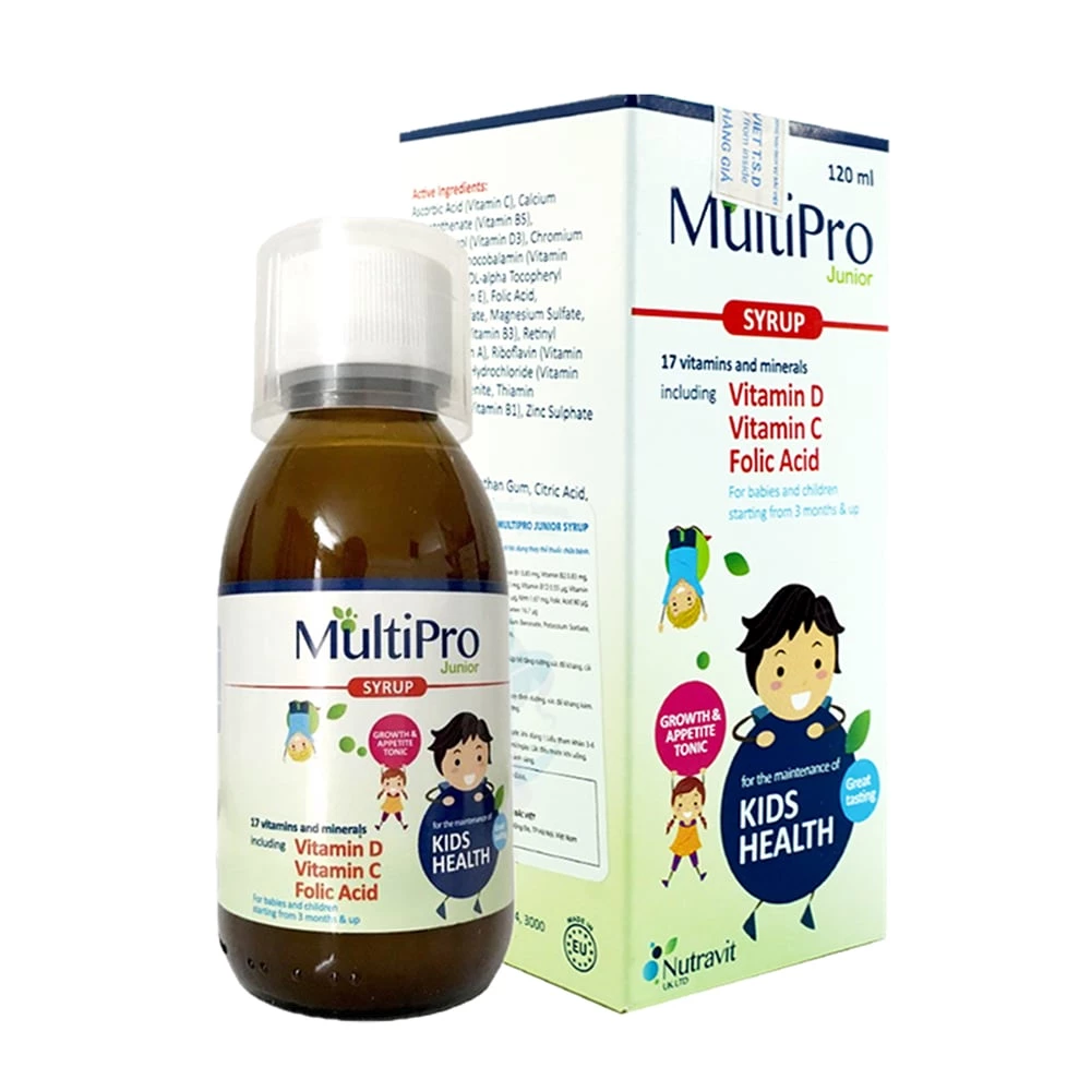 Multipro Junior Syrup - Bổ sung vitamin và khoáng chất quan trọng cho trẻ nhỏ