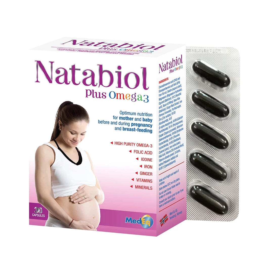 Natabiol plus Omega 3 MedEq - Bổ sung Omega 3, vitamin & khoáng chất thiết yếu cho bà bầu