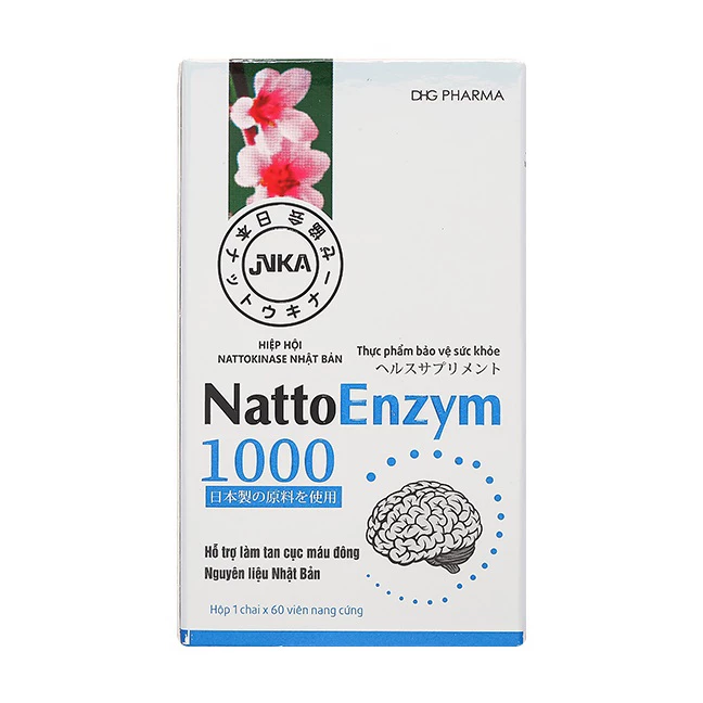 Nattoenzym 1000 Dược Hậu Giang - Hỗ trợ giảm nguy cơ đột quỵ