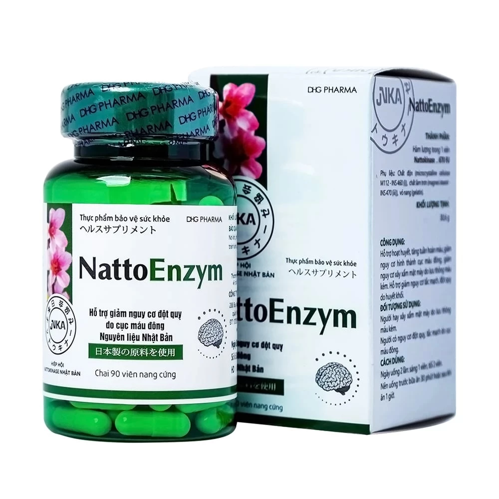 NattoEnzym 670FU DHG - Hỗ trợ giảm nguy cơ đột quỵ, tai biến