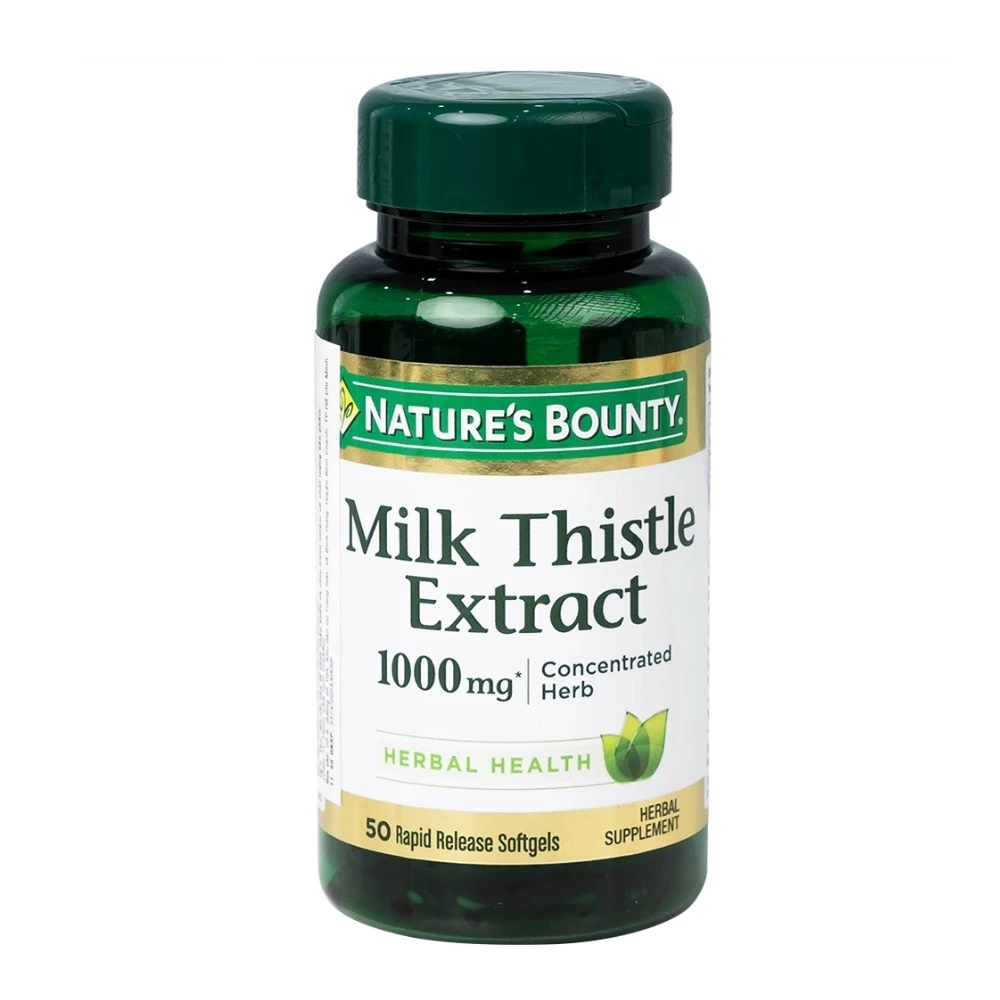 Nature's Bounty Milk Thistle Extract 1000mg - Hỗ trợ giải độc gan