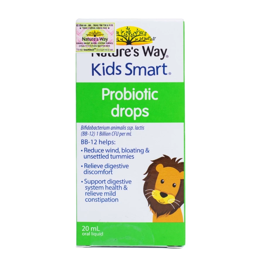 Nature's Way Kids Smart Drops Probiotic - Men vi sinh cho trẻ sơ sinh và trẻ nhỏ