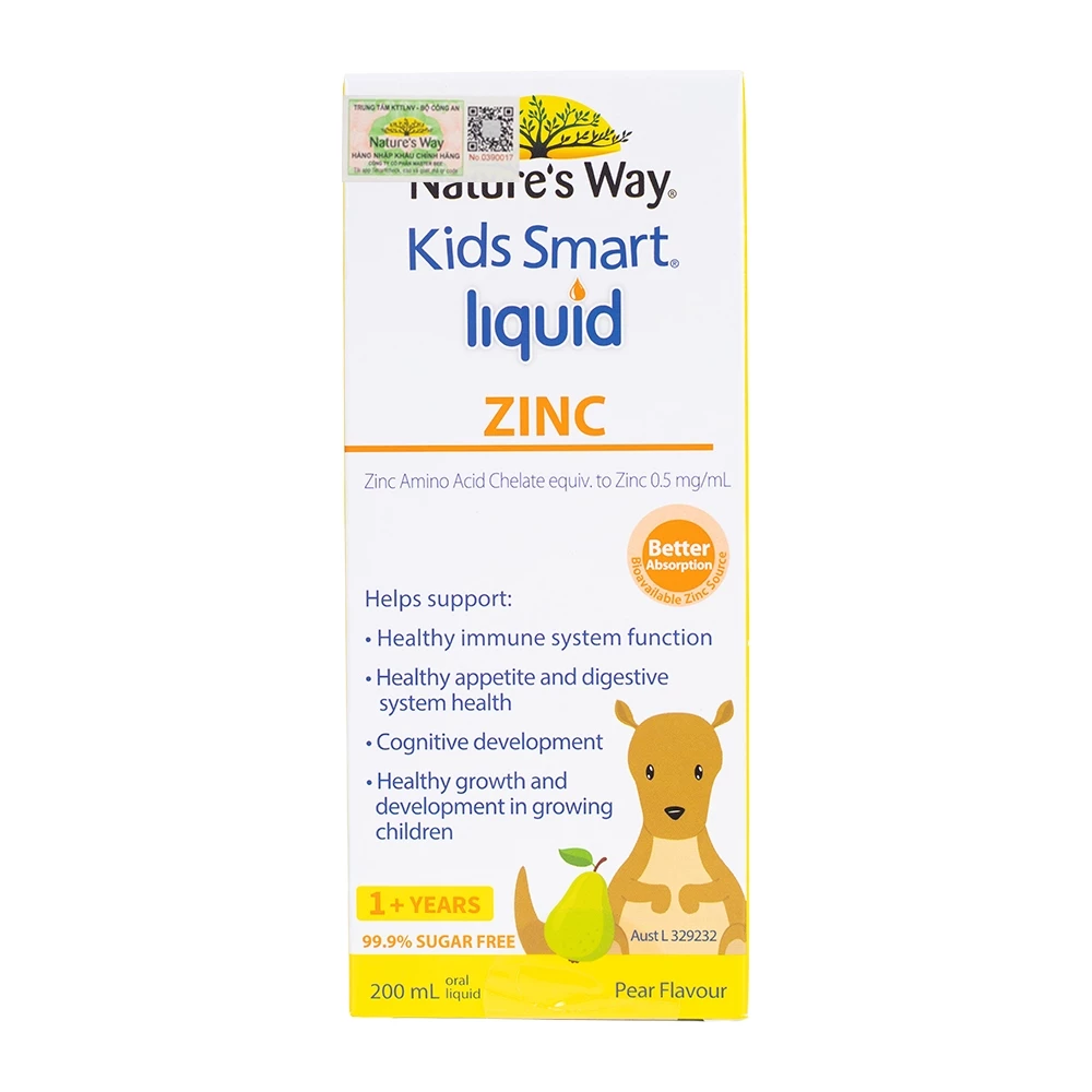 Nature's Way Kids Smart Liquid Zinc - Hỗ trợ trẻ ăn ngon miệng, tăng đề kháng