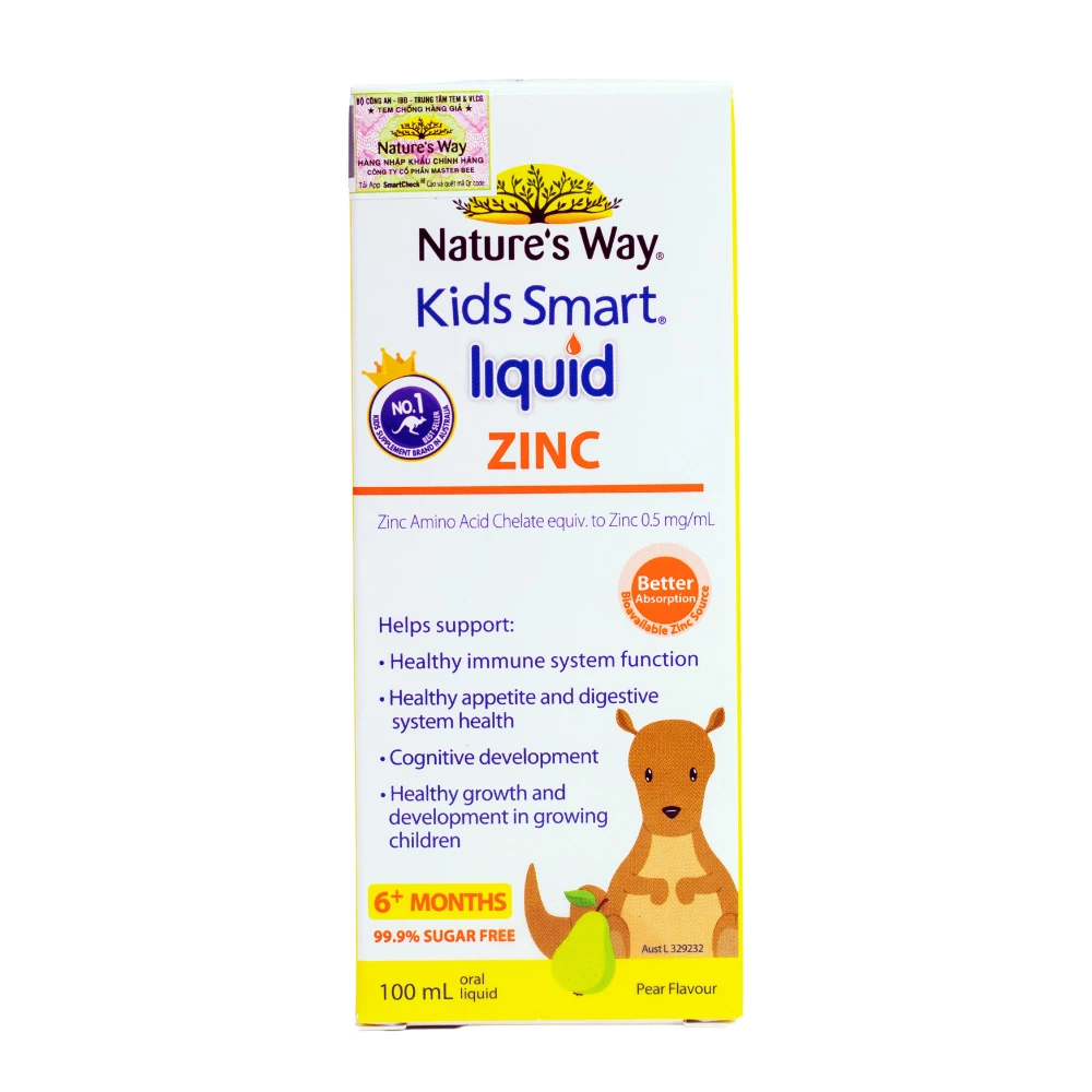 Nature's Way Kids Smart Liquid Zinc - Hỗ trợ trẻ ăn ngon, tăng đề kháng