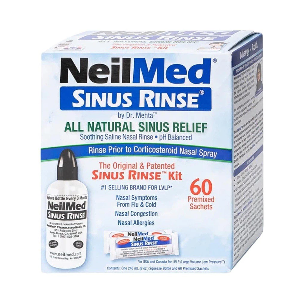 Bộ dụng cụ rửa mũi NeilMed Sinus Rinse Kit 60 gói