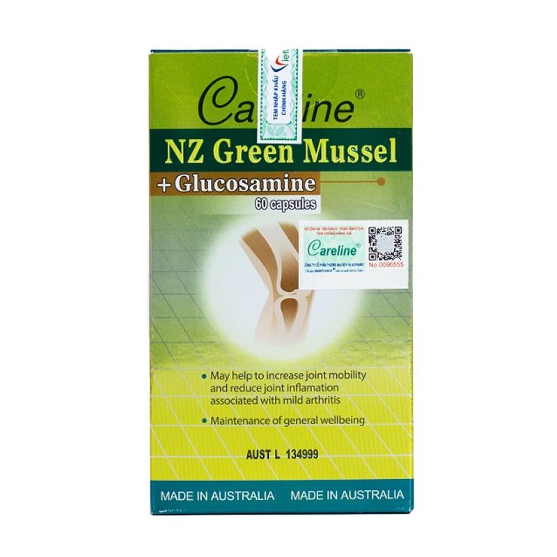 Khớp vẹm xanh CareLine Nz Green Mussel + Glucosamin