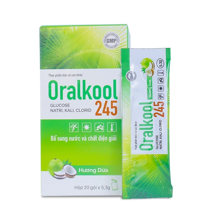 Oralkool 245 Meracine - Hỗ trợ giảm nguy cơ thiếu nước và chất điện giải