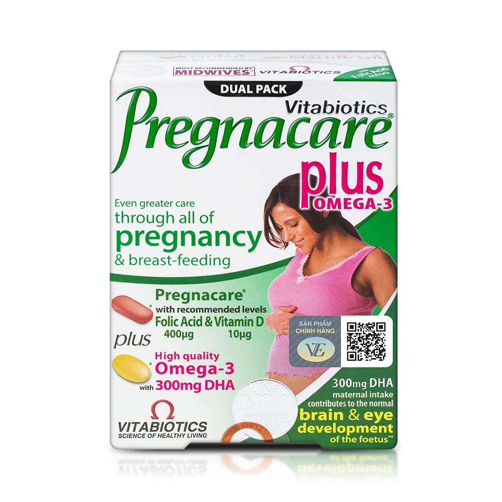 Pregnacare Plus Omega 3 Vitabiotics - Vitamin tổng hợp cho bà bầu & mẹ sau sinh