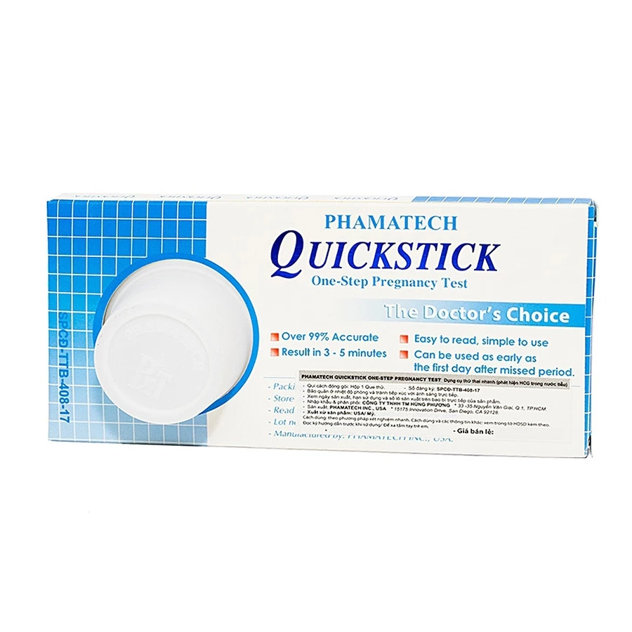 Que thử thai Quickstick cho kết quả nhanh, chính xác