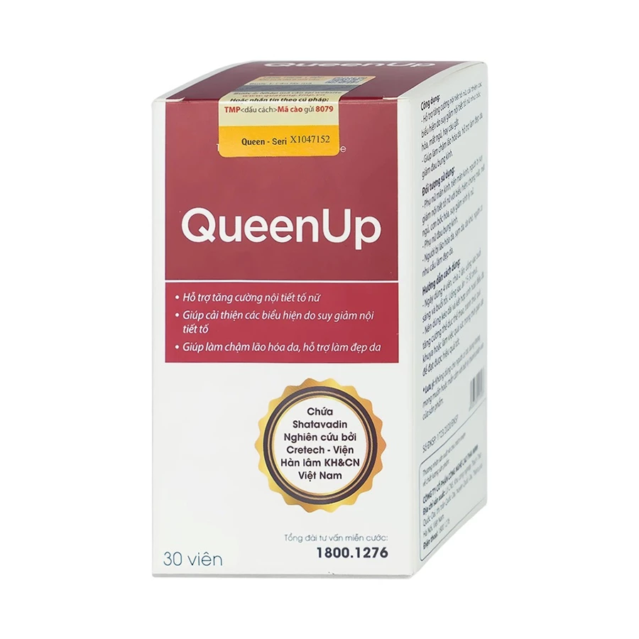 Viên uống QueenUp hỗ trợ tăng cường nội tiết tố nữ