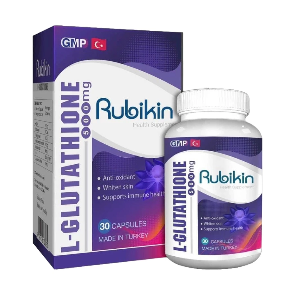 Rubikin L-Glutathione 500mg - Hỗ trợ khử độc, bảo vệ gan, làm sáng da