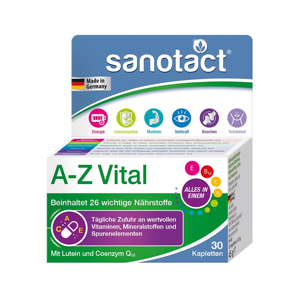 Sanotact A Z Vital - Bổ sung 26 vitamin & khoáng chất thiết yếu